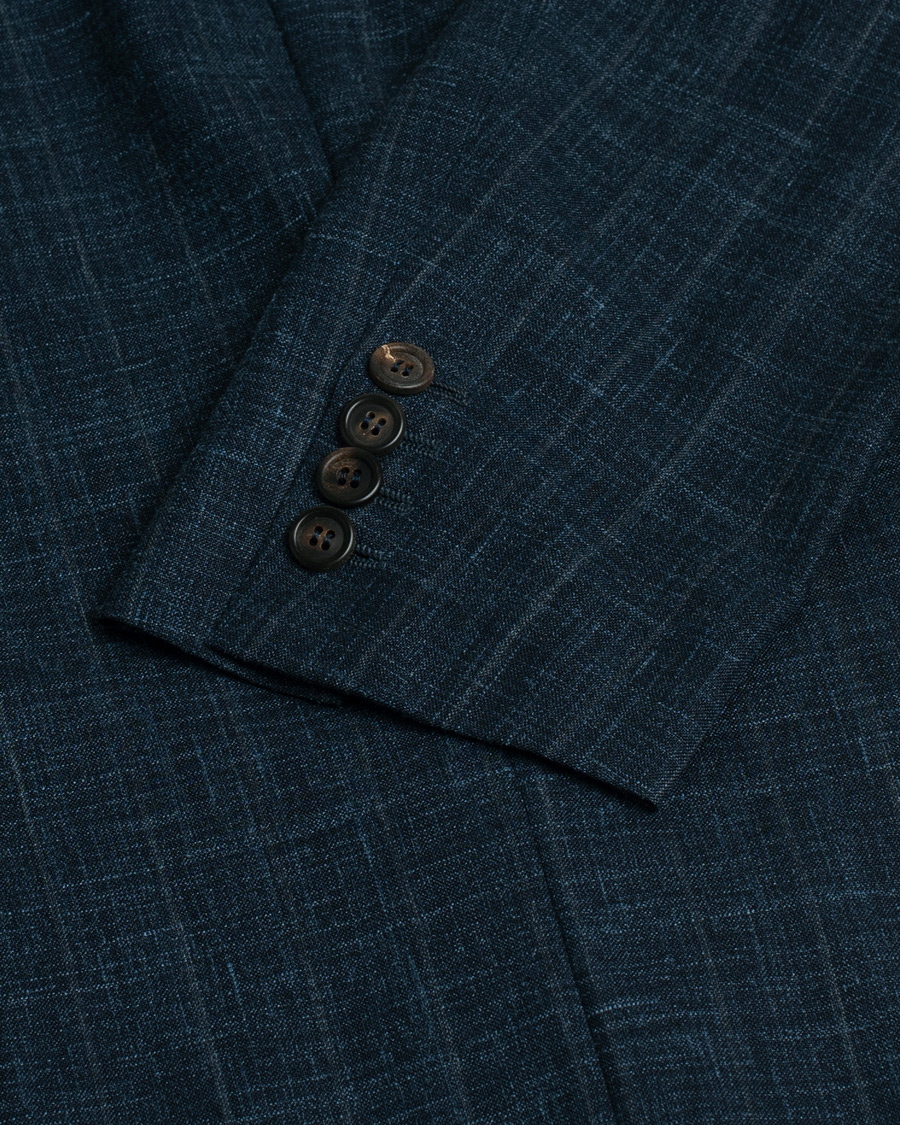 Men | Blazers | Pre-owned | Brunello Cucinelli Wool, Linen & Silk Suit Blue Melange 48