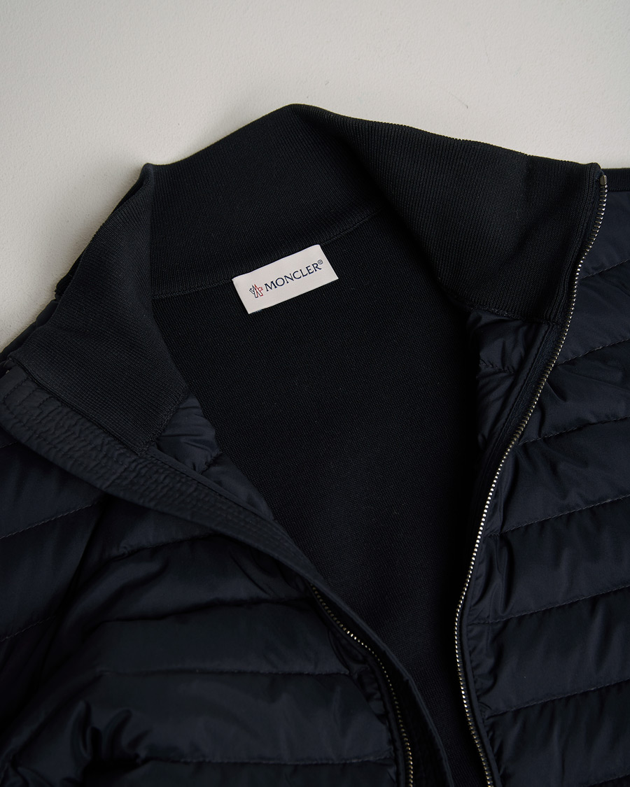 Men | Sweaters & Knitwear | Pre-owned | Moncler Light Hybrid Zip Jacket Navy