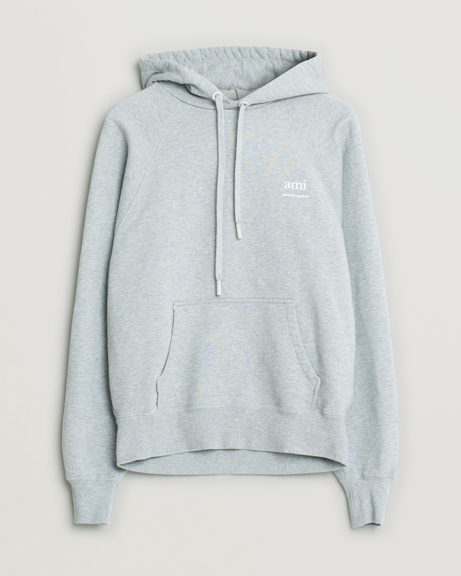 Men | Sweaters & Knitwear | Pre-owned | AMI ami Logo Hoodie Heather Grey