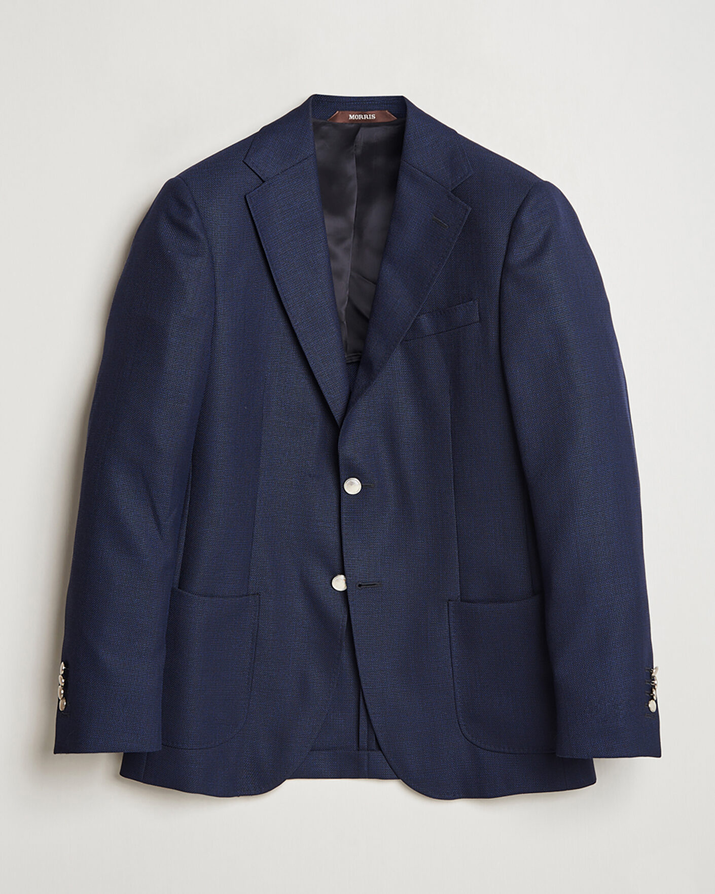 Men | Pre-owned Blazers | Pre-owned | Morris Heritage Wool Hopsack Club Blazer Navy 52