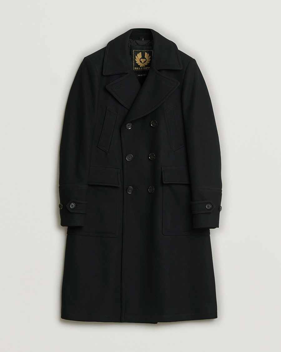 Men | Belstaff Milford Wool Coat Black 46 | Pre-owned | Belstaff Milford Wool Coat Black 46