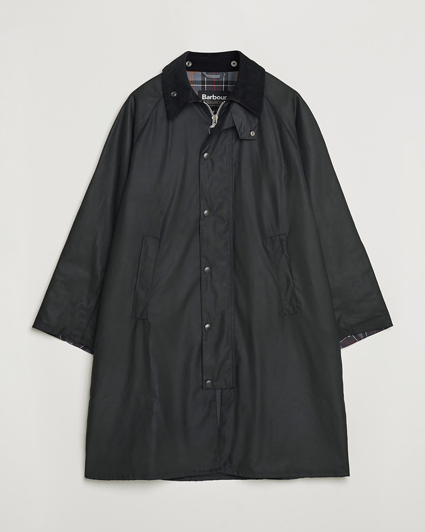 Men | Pre-owned Coats & Jackets | Pre-owned | Barbour Heritage Modfied Exmoore Wax Coat Black UK38 - EU48