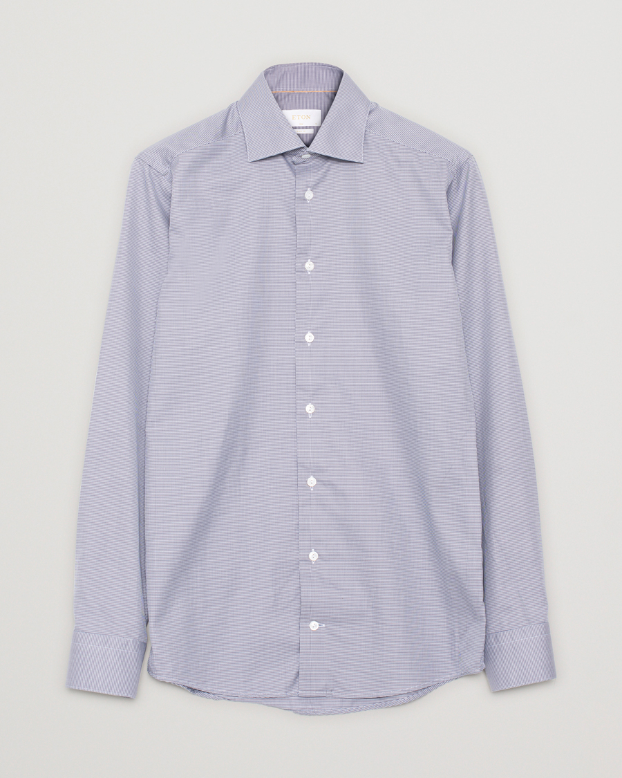Men | Pre-owned Shirts | Pre-owned | Eton Giza 45 Houndtooth Shirt Grey/White 38 - S