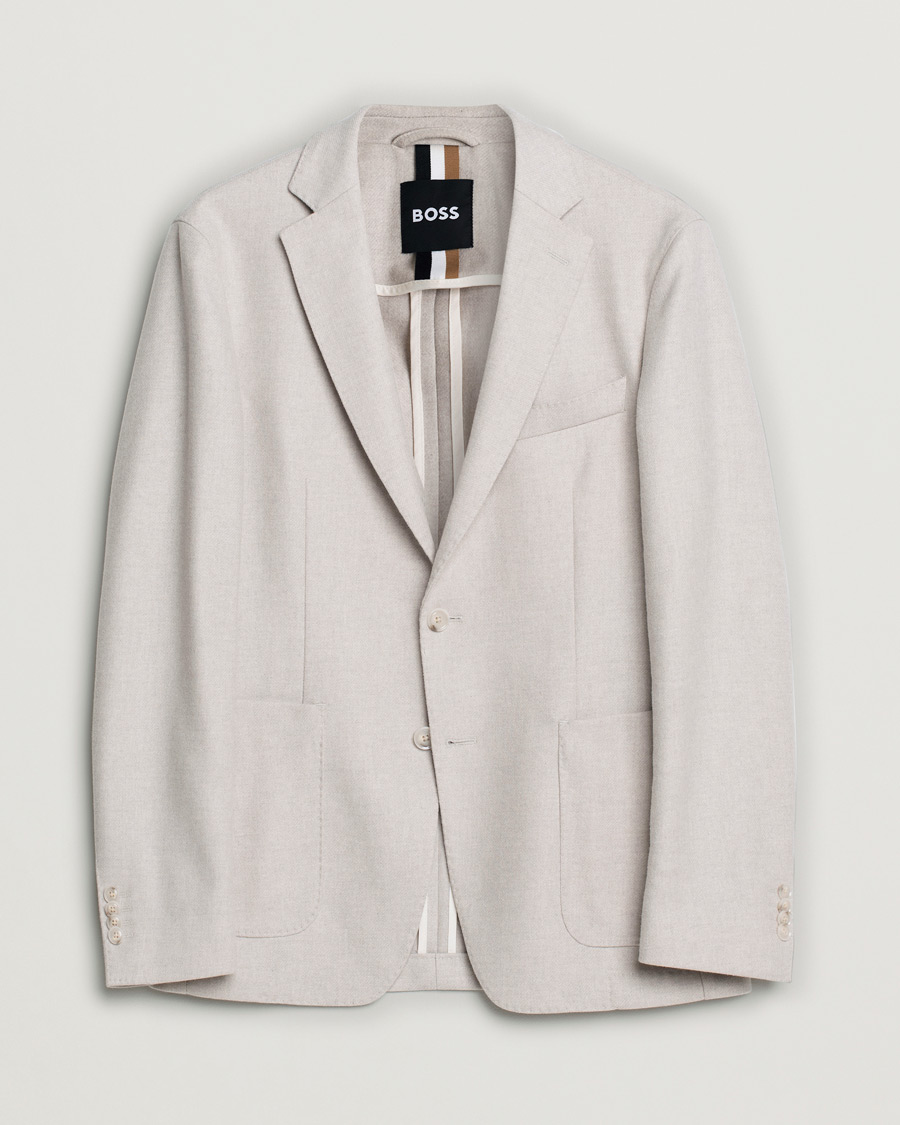 Men | Blazers | Pre-owned | BOSS BLACK Hanry Wool Patch Pocket Blazer Open White