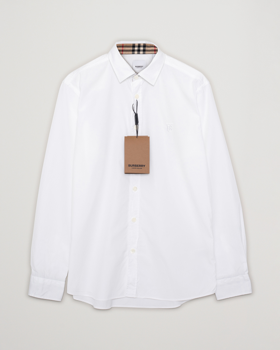 burberry white dress shirt White Burberry Shirts for Men