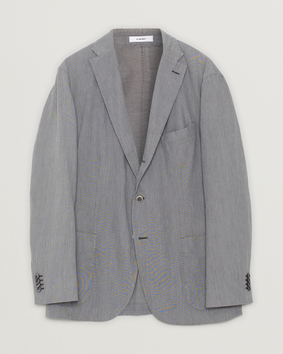 Men | Blazers | Pre-owned | Boglioli K Jacket Seersucker Blazer Grey 54