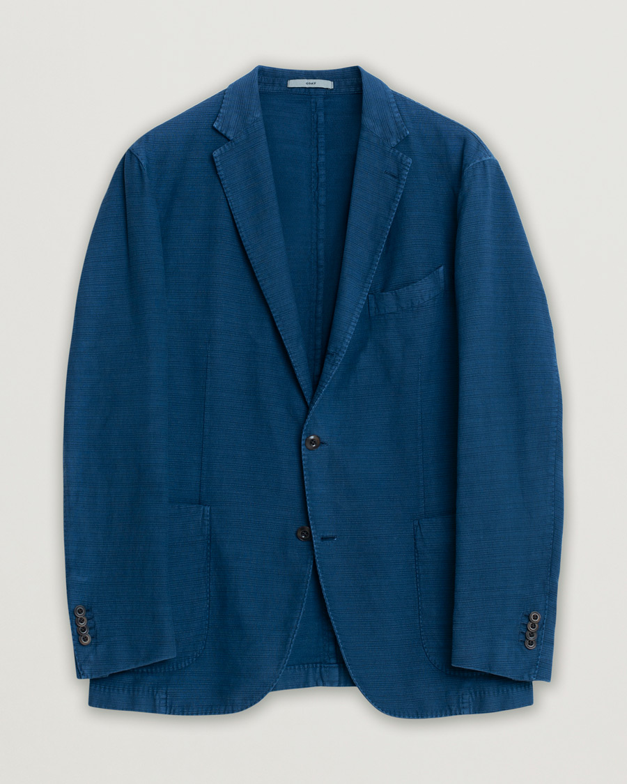 Men | Blazers | Pre-owned | Boglioli K Cotton/Linen Blazer Navy 54