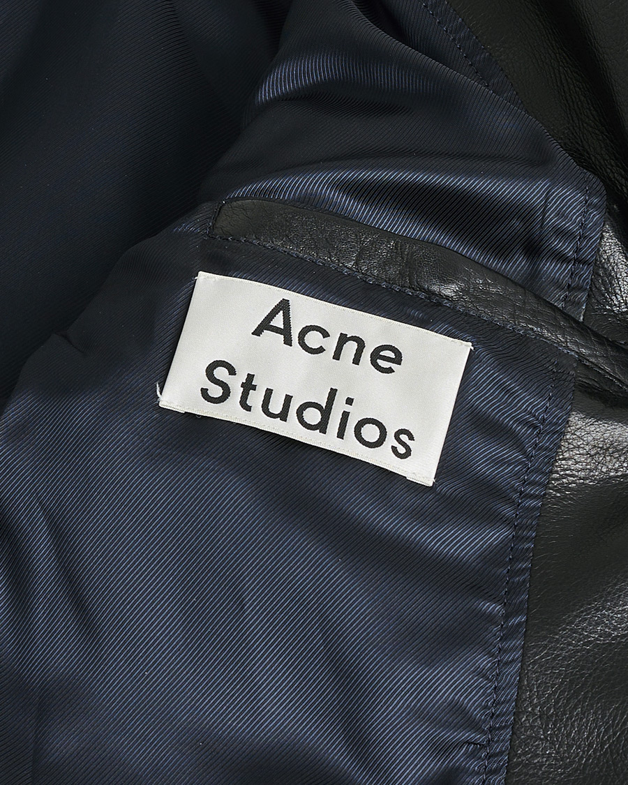 Men | Pre-owned Coats & Jackets | Pre-owned | Acne Studios Oliver Leather Jacket Black 48