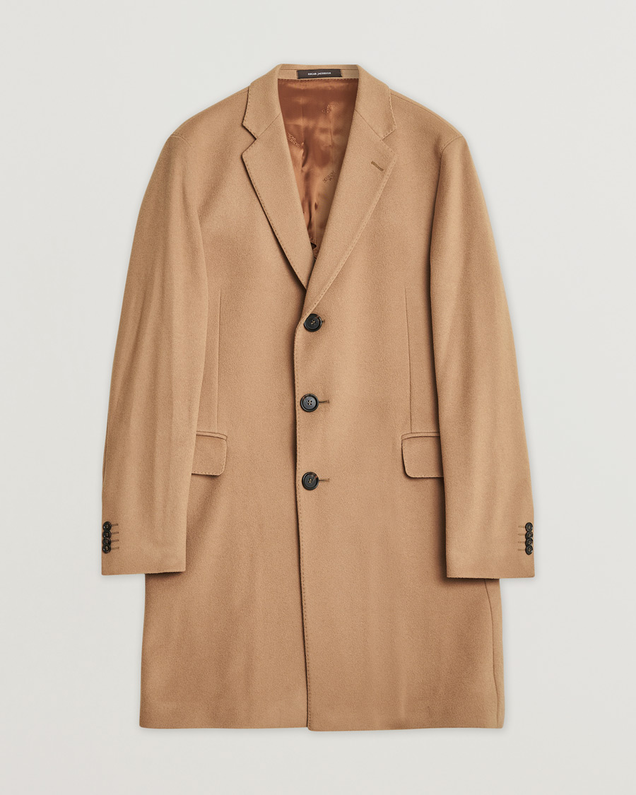 Men | Oscar Jacobson Snyder Wool/Cashmere Coat Camel 52 | Pre-owned | Oscar Jacobson Snyder Wool/Cashmere Coat Camel 52