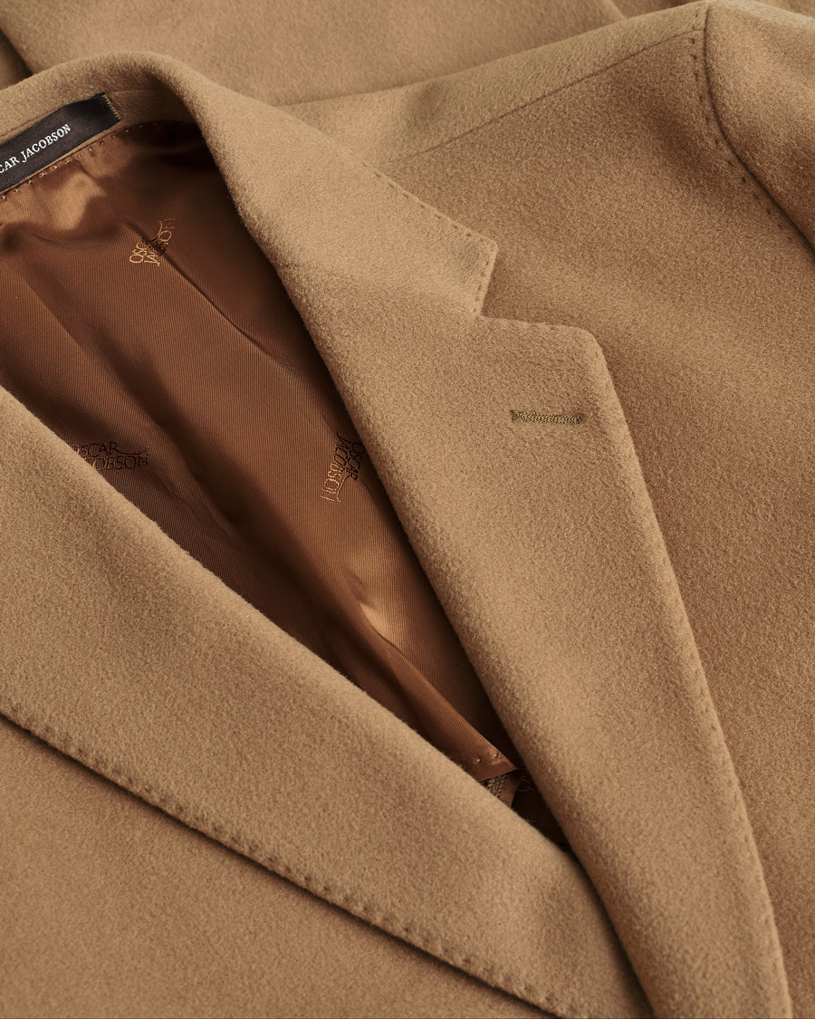 Men | Oscar Jacobson Snyder Wool/Cashmere Coat Camel 52 | Pre-owned | Oscar Jacobson Snyder Wool/Cashmere Coat Camel 52