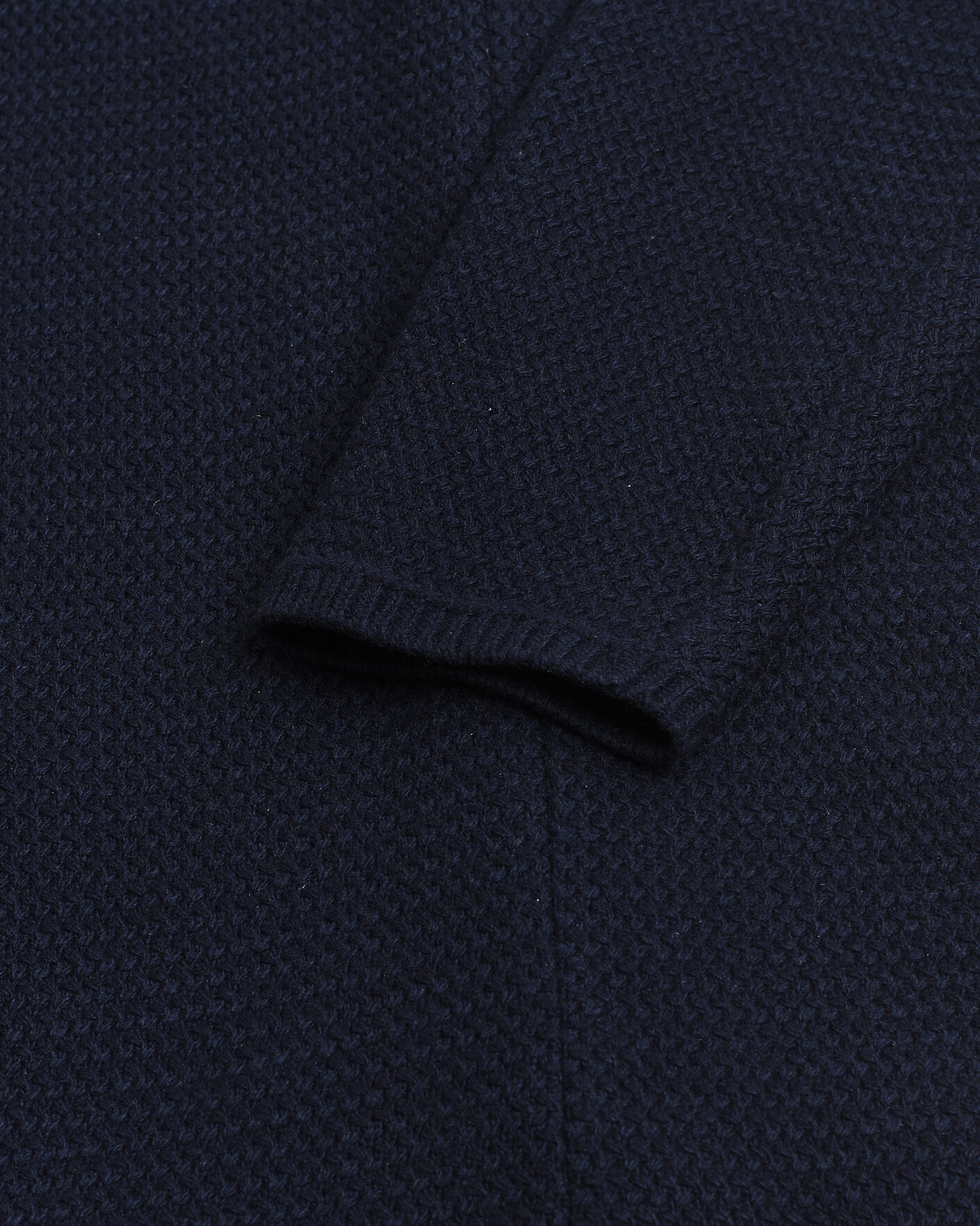 Men | Pre-owned Blazers | Pre-owned | Stenströms Knitted Textured Merino Wool Blazer Navy M