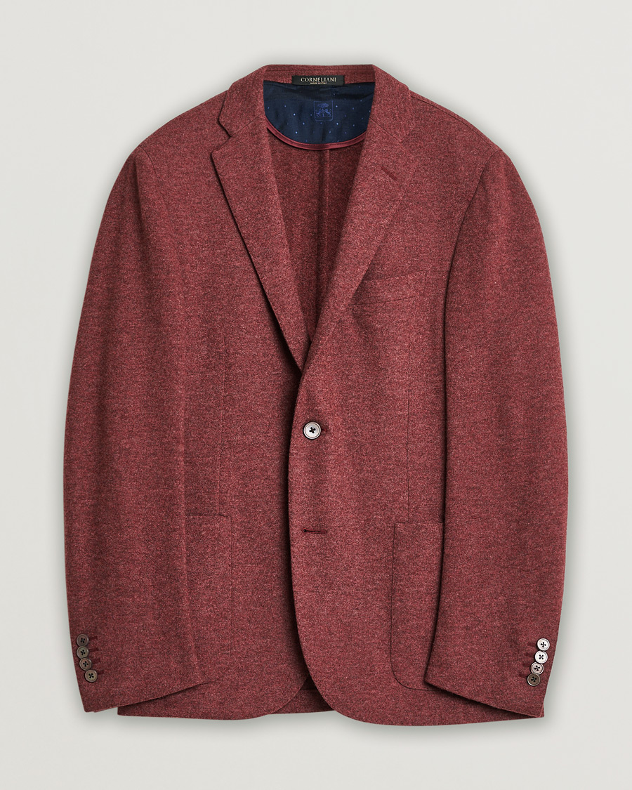 Men | Pre-owned Blazers | Pre-owned | Corneliani Unlined Knitted Cashmere Blazer Rust 48