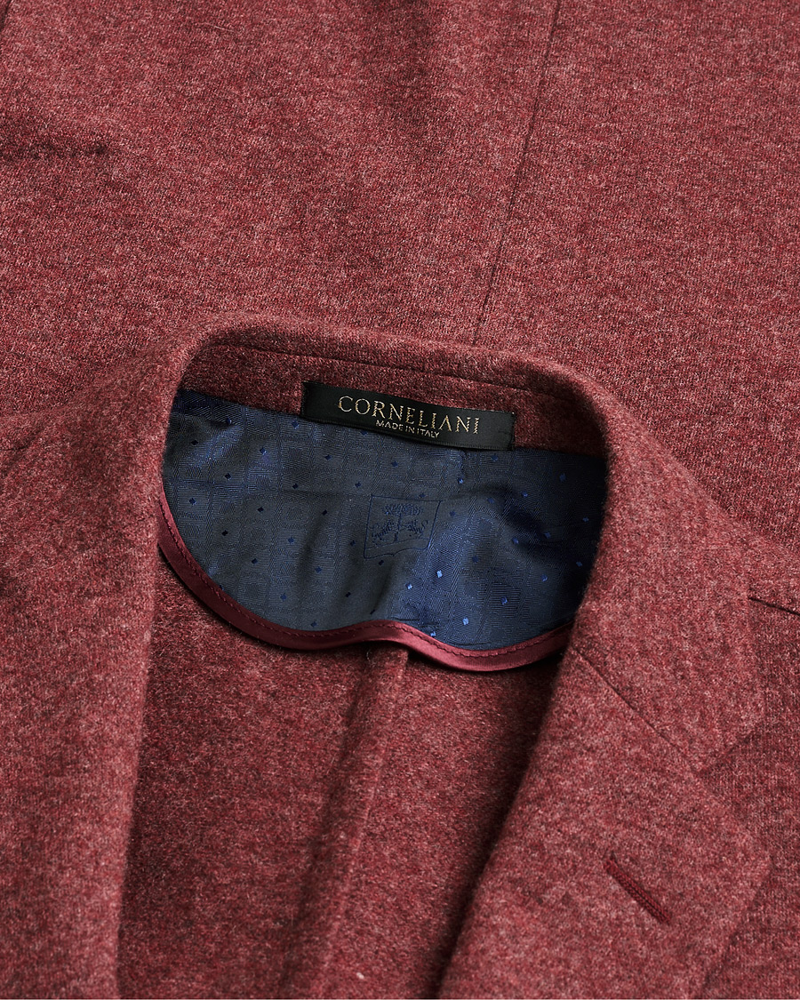 Men | Pre-owned Blazers | Pre-owned | Corneliani Unlined Knitted Cashmere Blazer Rust 48