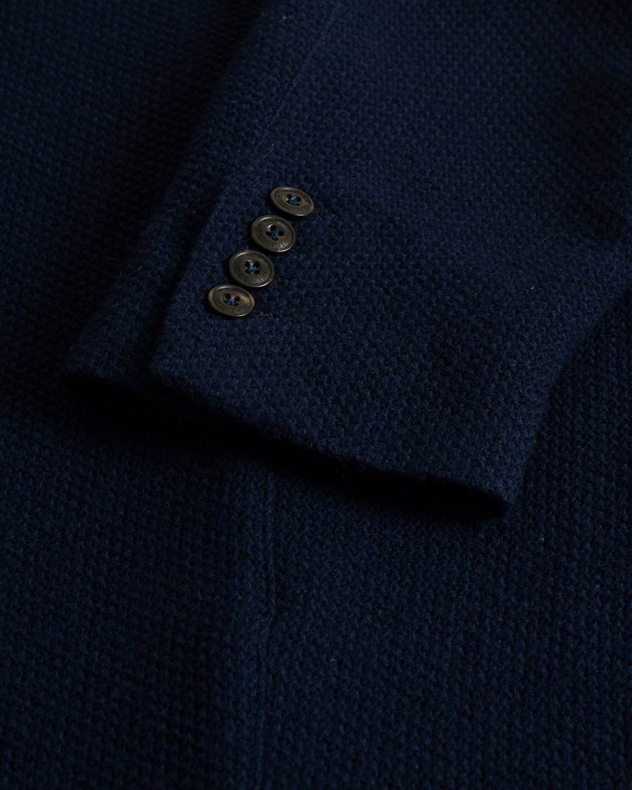 Men | Blazers | Pre-owned | L.B.M. 1911 Knitted Punto Wool Structure Blazer Navy