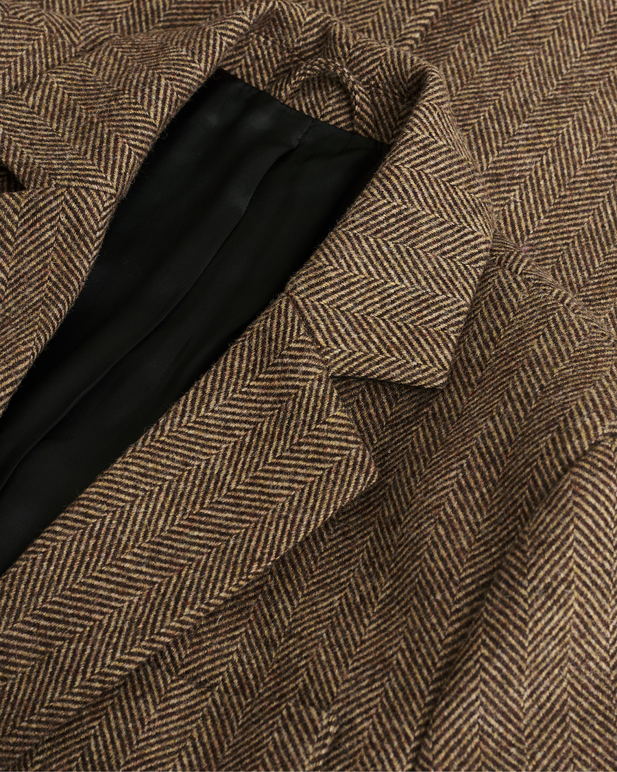 Men | Pre-owned Blazers | Pre-owned | Palmes Blaze Herringbone Wool Sport Coat Brown 46