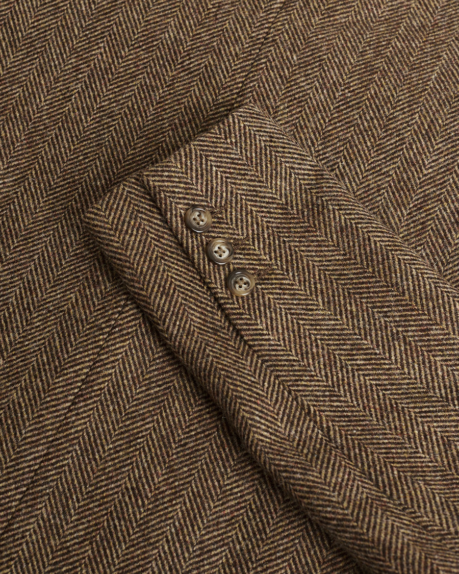 Men | Pre-owned Blazers | Pre-owned | Palmes Blaze Herringbone Wool Sport Coat Brown 46
