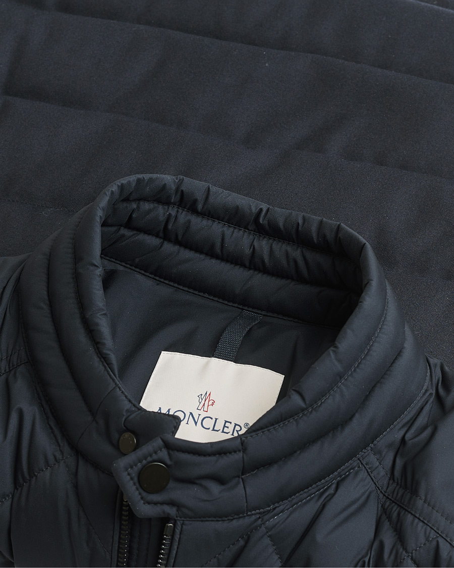 Men | Pre-owned Coats & Jackets | Pre-owned | Moncler Tuena Biker Jacket Navy 3 - L