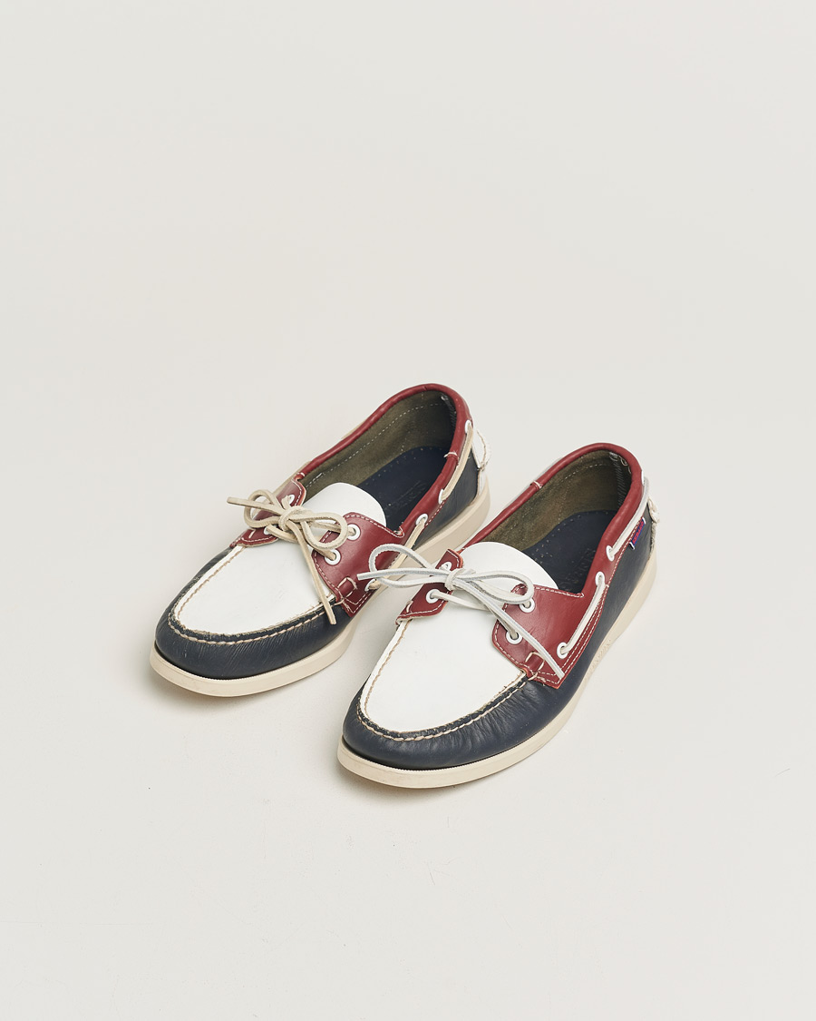 Men | Sebago Docksides Navy/Red/White US11,5 - EU46 | Pre-owned | Sebago Docksides Navy/Red/White US11,5 - EU46