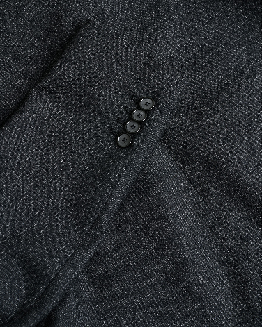 Men | Tagliatore Wool Suit Anthracite Melange 46 | Pre-owned | Tagliatore Wool Suit Anthracite Melange 46