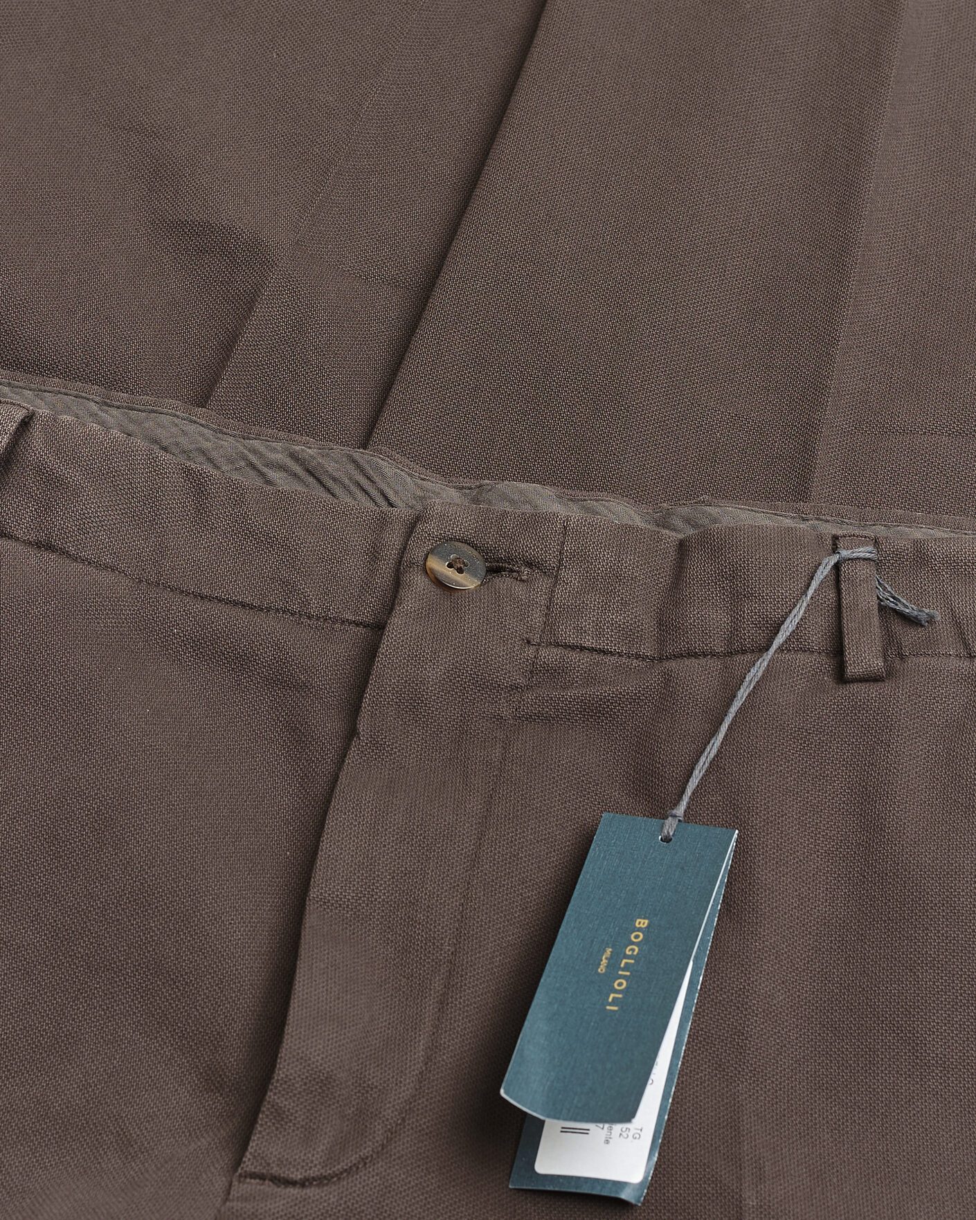 Men | Pre-owned Trousers | Pre-owned | Boglioli Regular Fit Cotton Chinos Brown 52