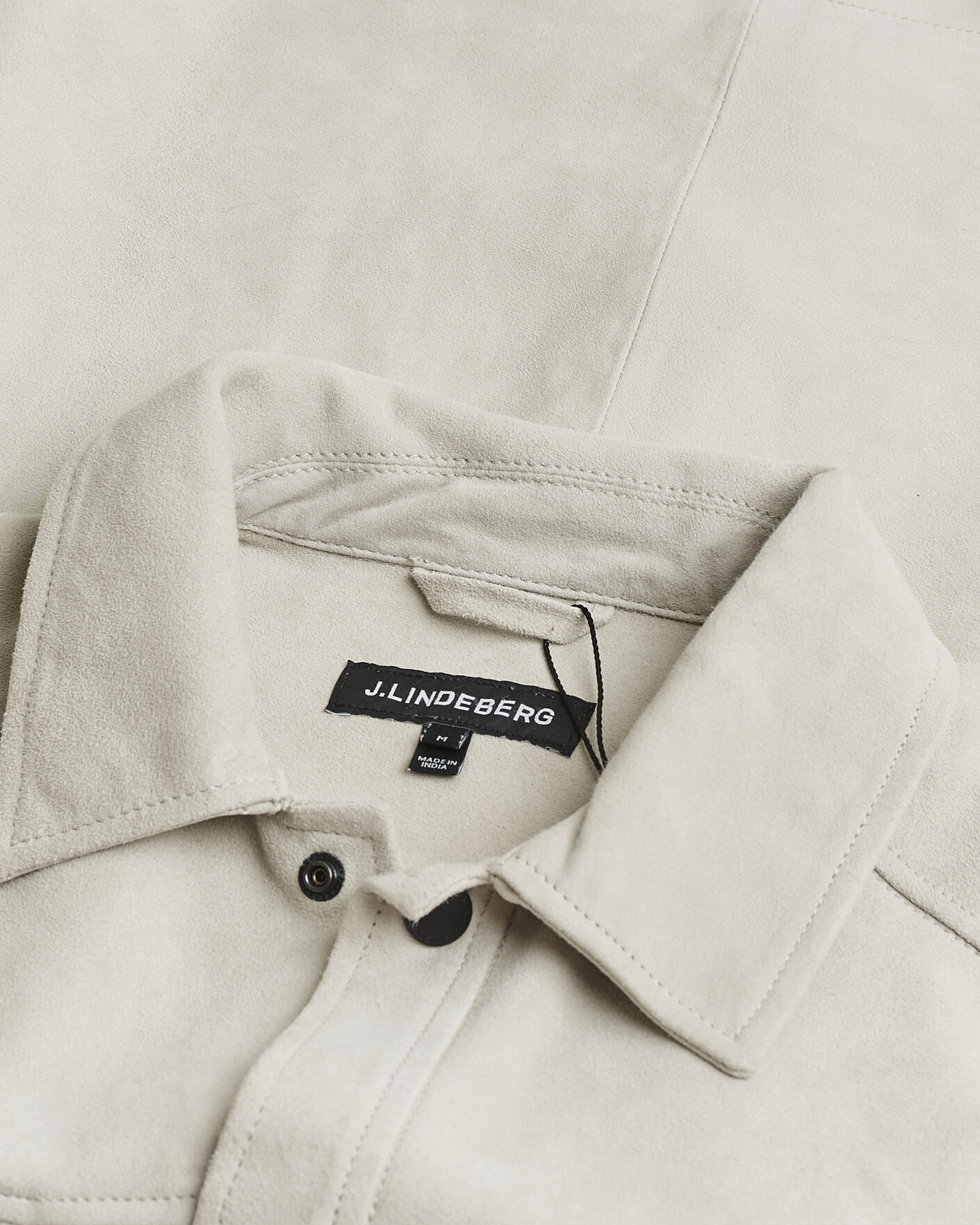 Men | Pre-owned Shirts | Pre-owned | J.Lindeberg Wilden Suede Overshirt Moonbeam M
