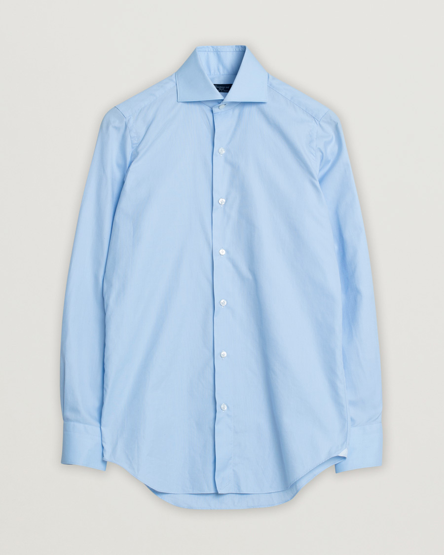 Men | Shirts | Pre-owned | Finamore Napoli Milano Slim Royal Oxford Dress Shirt Light Blue