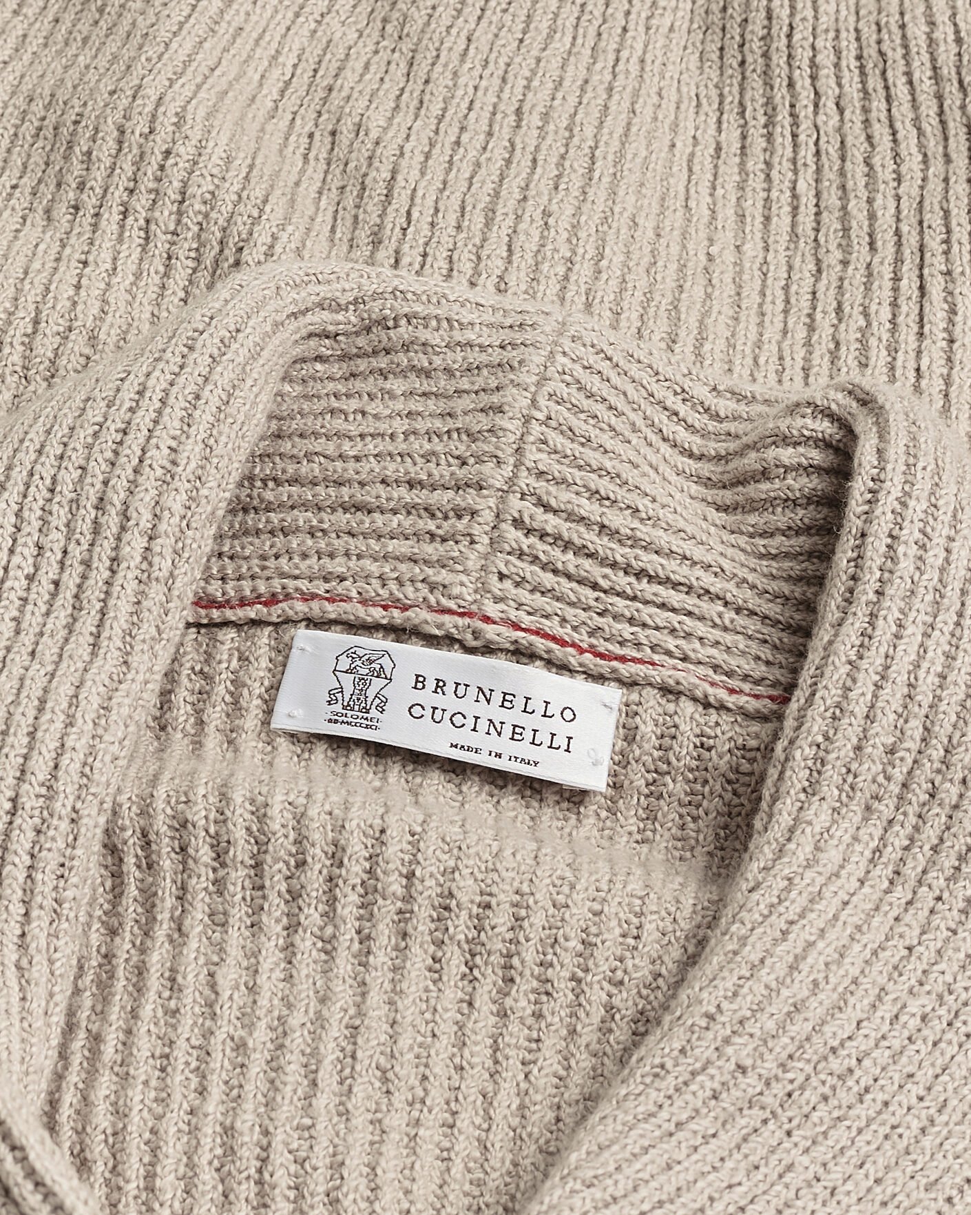 Men | Pre-owned Sweaters & Knitwear | Pre-owned | Brunello Cucinelli Heavy Rib Shawl Cardigan Beige 52
