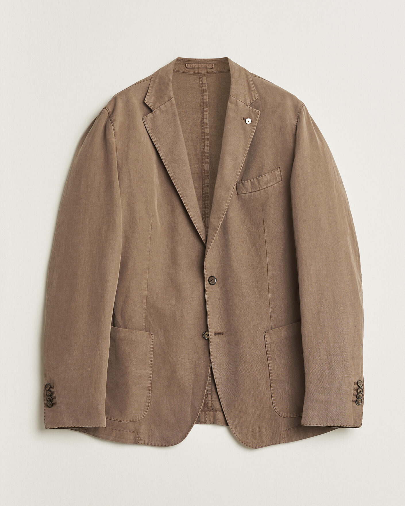 Men | Pre-owned Blazers | Pre-owned | L.B.M. 1911 Jack Regular Fit Cotton Blend Blazer Taupe 54