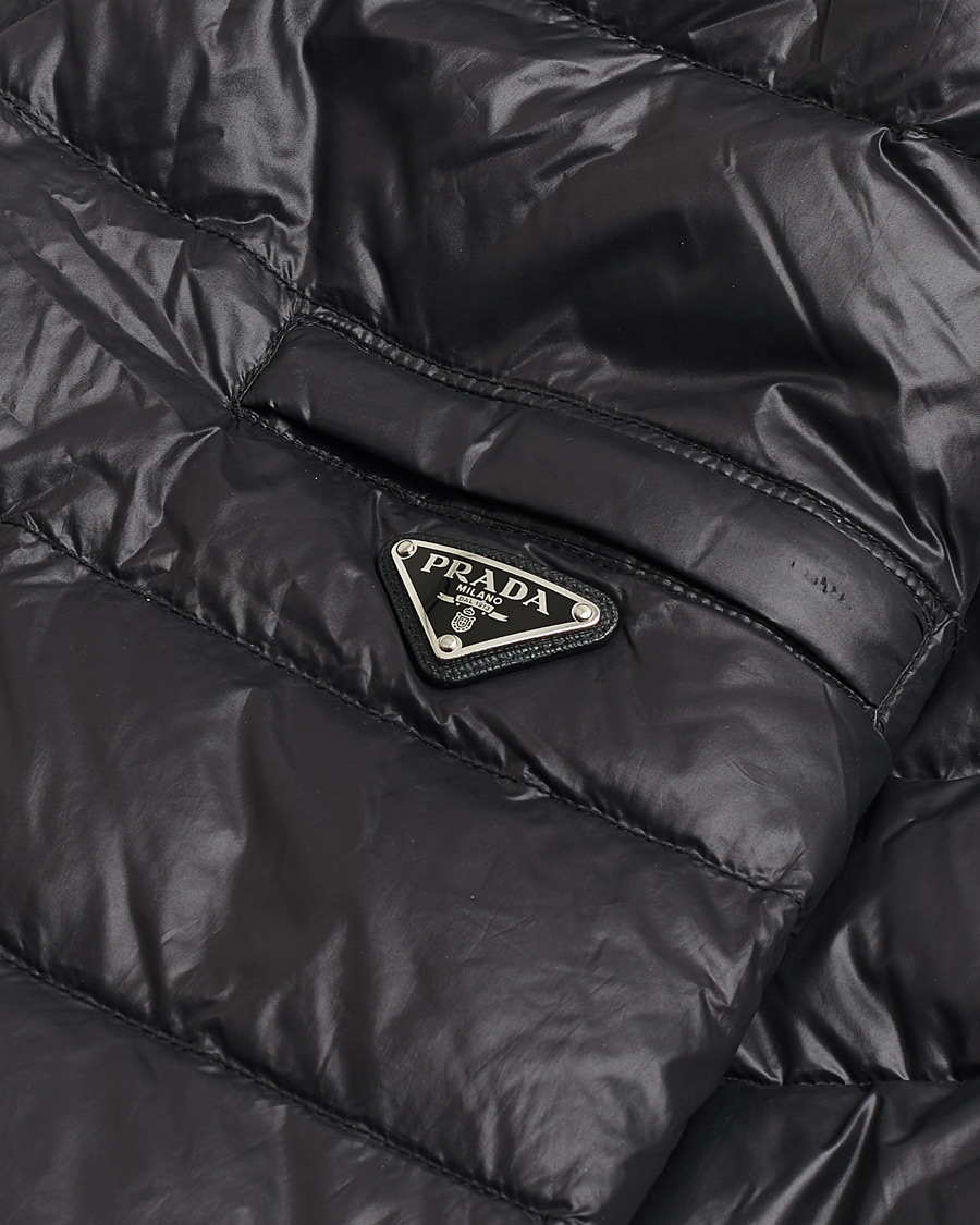 Prada Lightweight Nylon Down Jacket Black 54 at CareOfCarl.com