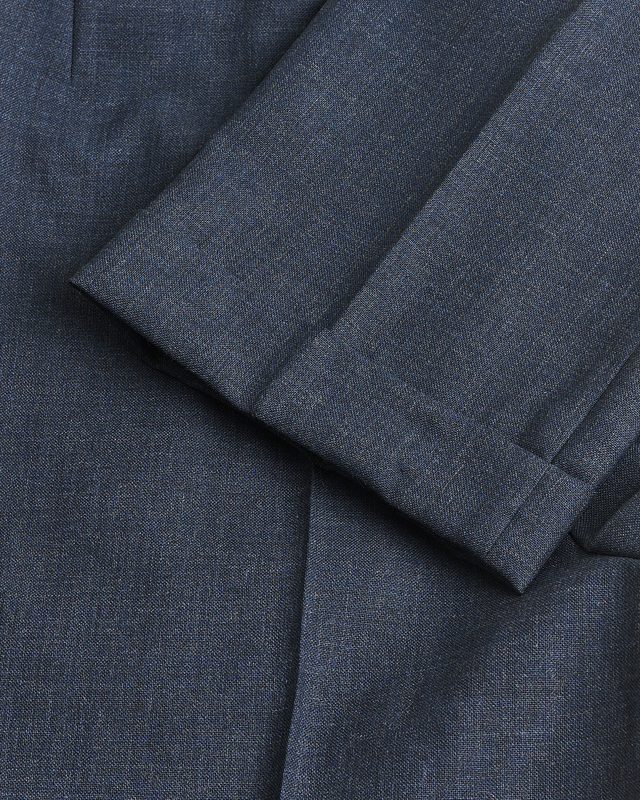 Men | Pre-owned Trousers | Pre-owned | Berg&Berg High Waisted Double Pleated Wool Trousers Blue 52