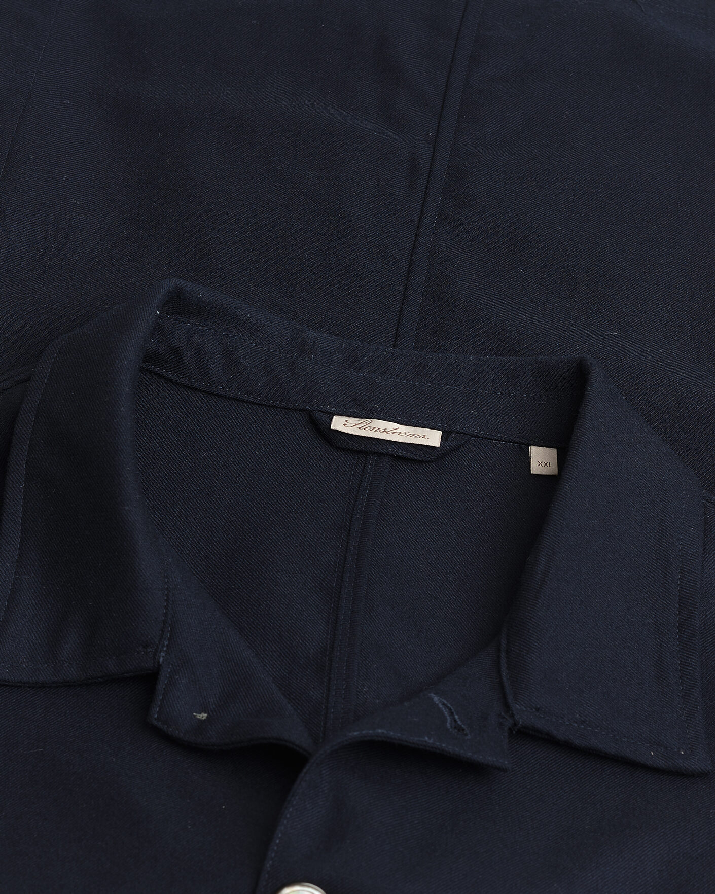 Men | Pre-owned Shirts | Pre-owned | Stenströms Wool Overshirt Navy XXL