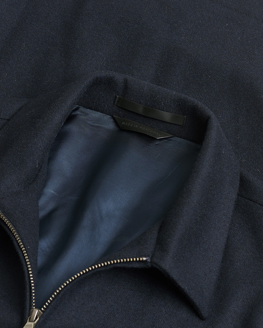 Men | Pre-owned Coats & Jackets | Pre-owned | Sunspel Boiled Wool Jersey Jacket Navy M