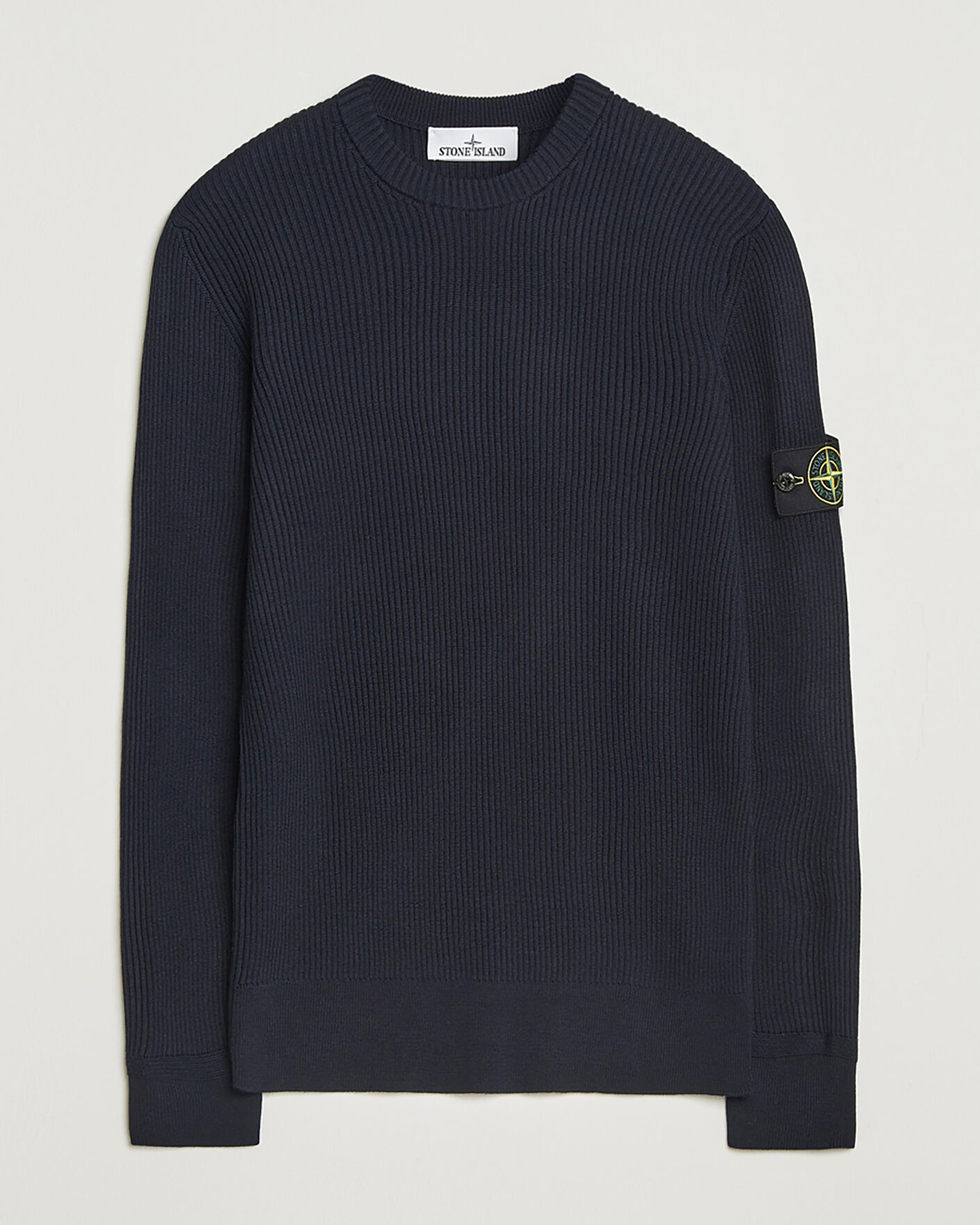 Men | Pre-owned Sweaters & Knitwear | Pre-owned | Stone Island Full Rib Crewneck Navy S