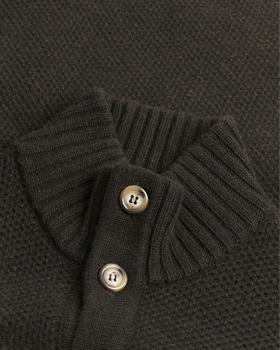 Men | Pre-owned Sweaters & Knitwear | Pre-owned | Morgano Heavy Knitted Wool/Cashmere Cardigan Dark Brown M