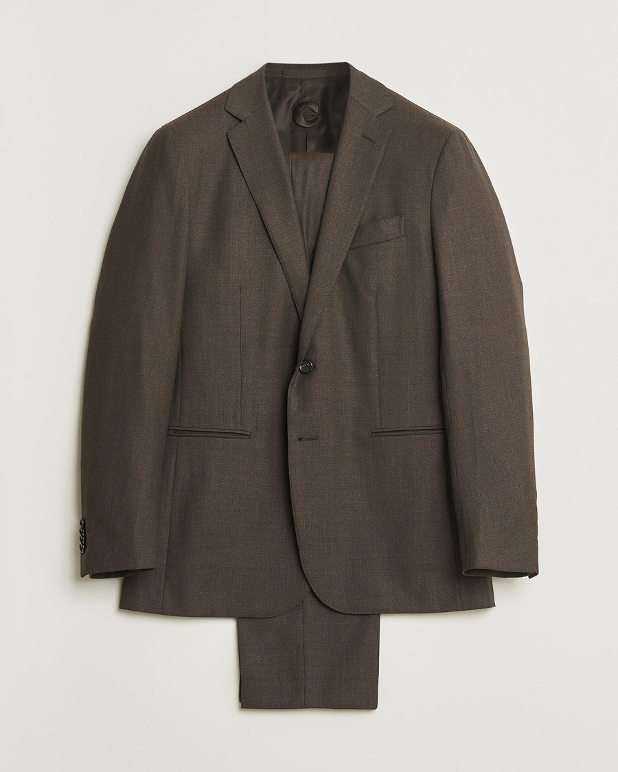 Men | Caruso Wool & Cashmere Suit Brown 48 | Pre-owned | Caruso Wool & Cashmere Suit Brown 48