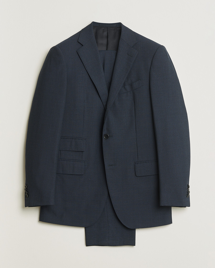 Men | Pre-owned Suits | Pre-owned | Caruso 120s Wool Suit Dark Blue 48