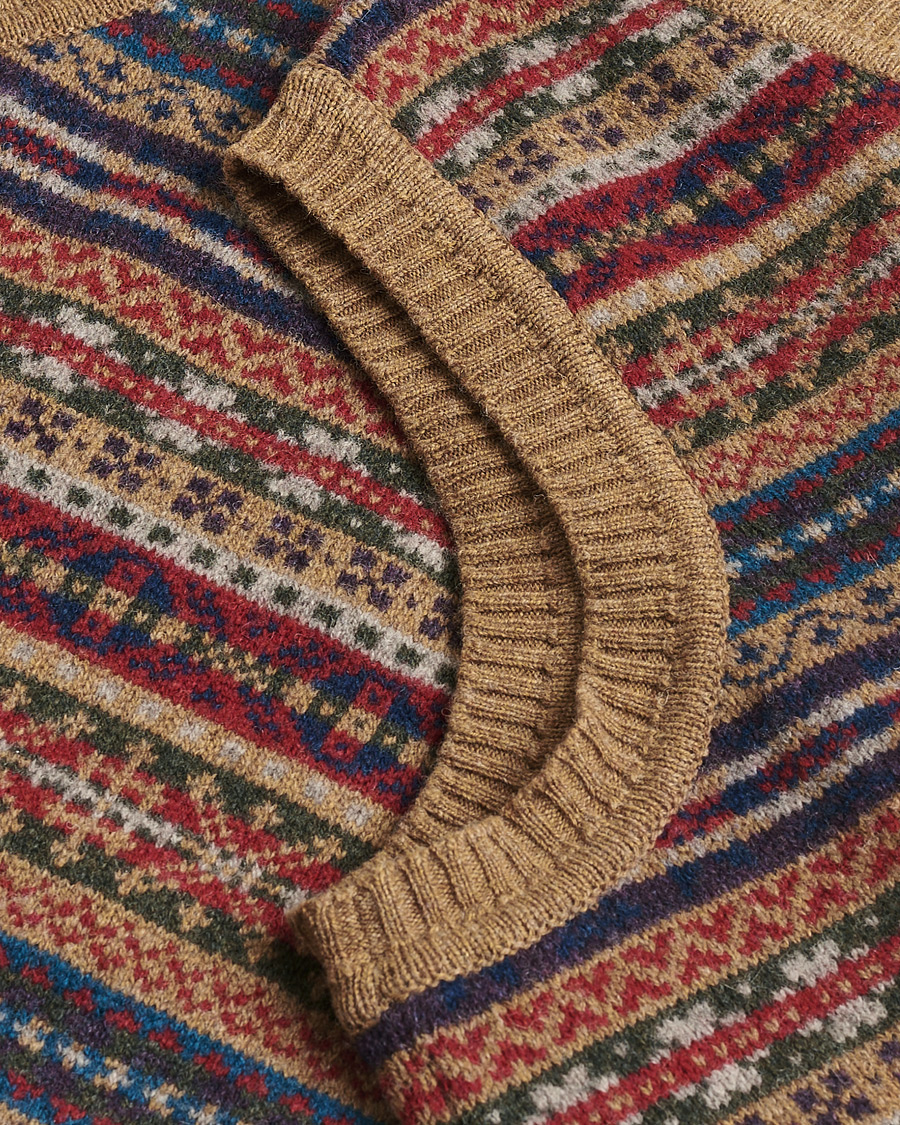 Men | Pre-owned Sweaters & Knitwear | Pre-owned | William Lockie Wool Fair Isle Vest Tan S
