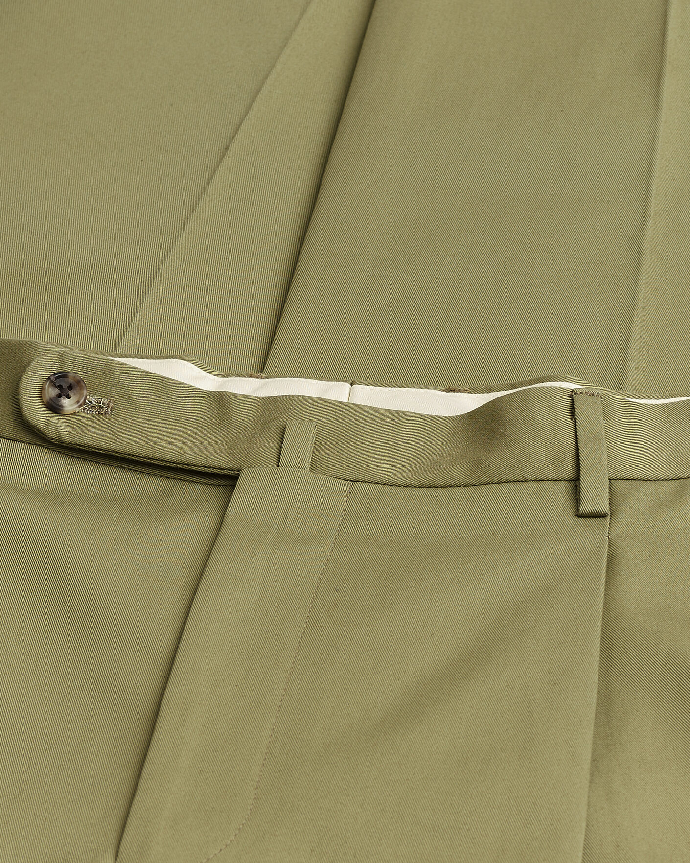 Men | Pre-owned Trousers | Pre-owned | Rubato High Waist Cotton Chino Green 52