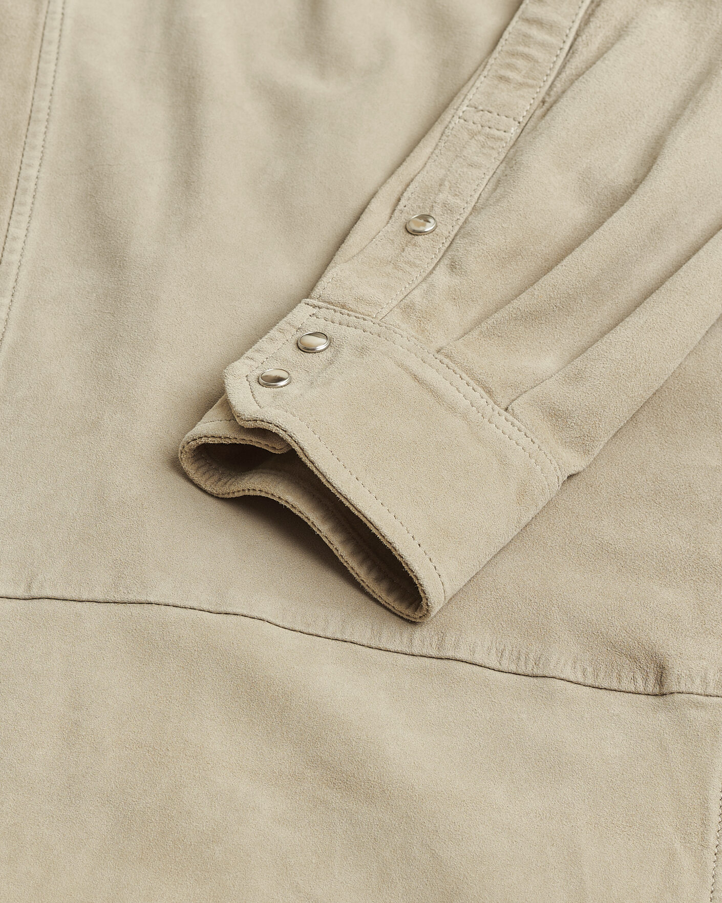Men | Pre-owned Shirts | Pre-owned | L.B.M. 1911 Suede Pocket Overshirt Beige 52