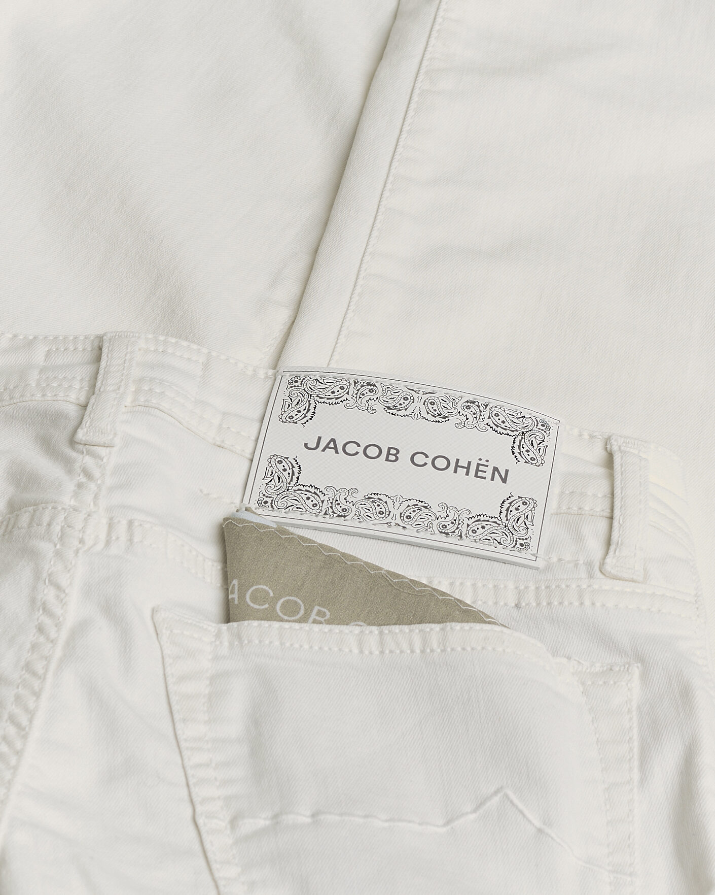 Men | Pre-owned Jeans | Pre-owned | Jacob Cohën Bard Slim Fit Bull Stretch Jeans White W30