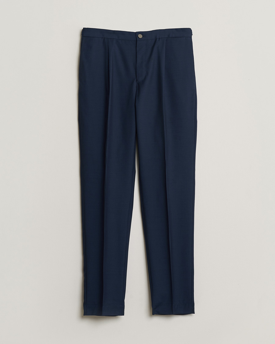 Men | Pre-owned Trousers | Pre-owned | Incotex Tapered Fit Super 100s Wool Pants Navy 50