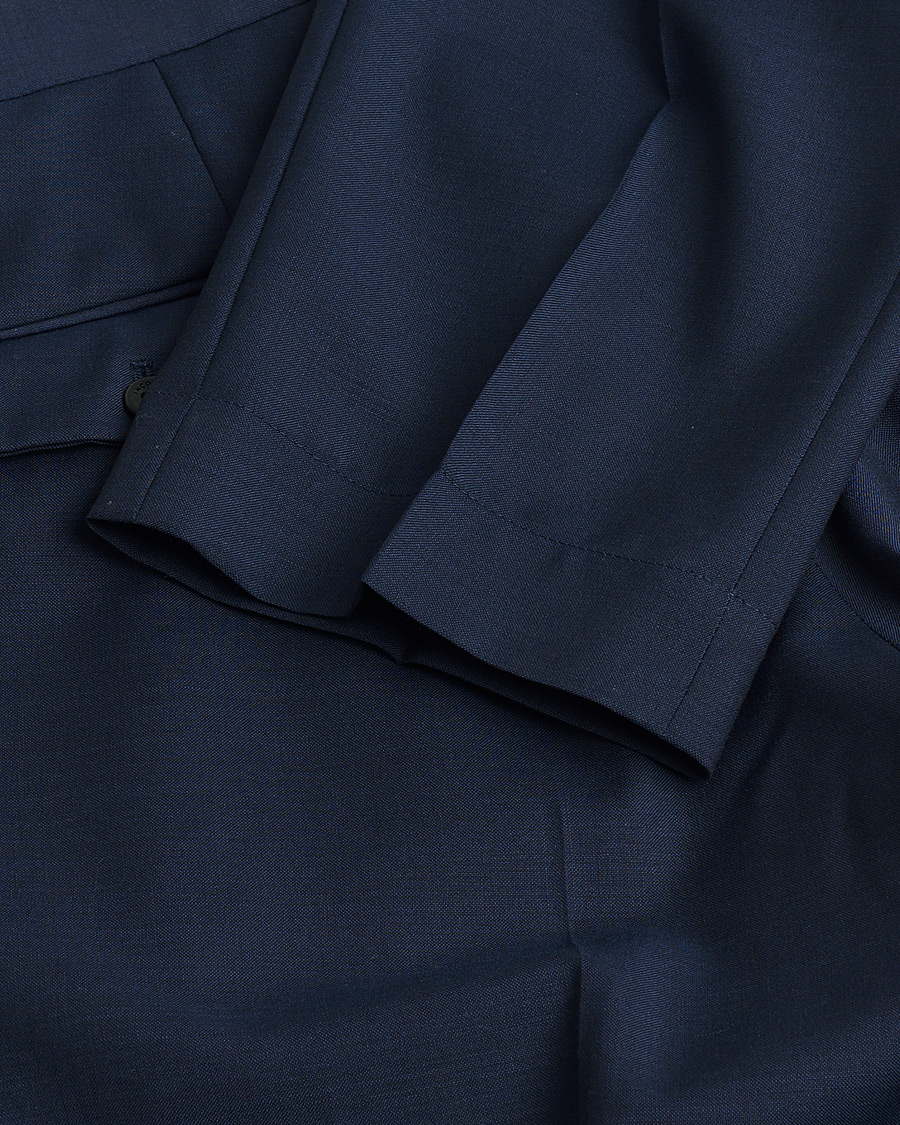 Men | Pre-owned Trousers | Pre-owned | Incotex Tapered Fit Super 100s Wool Pants Navy 50