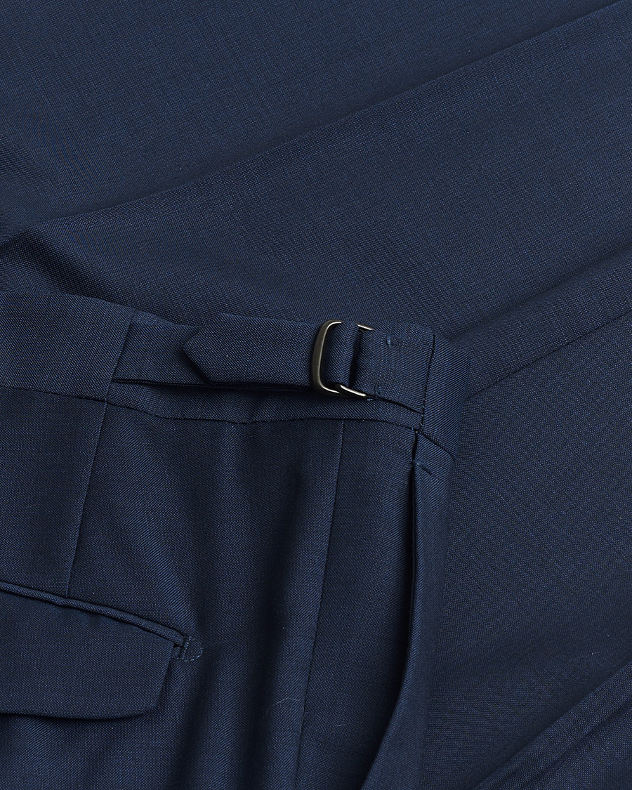 Men | Pre-owned Trousers | Pre-owned | Incotex Tapered Fit Super 100s Wool Pants Navy 50