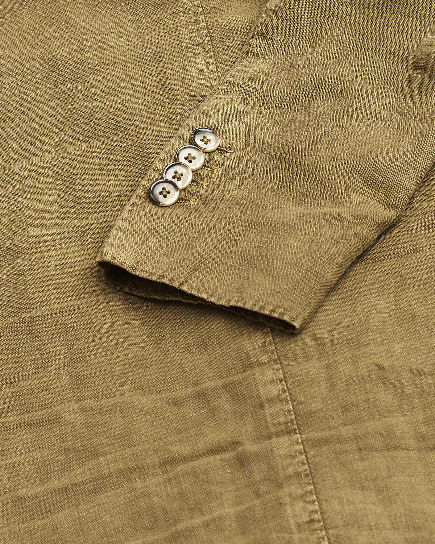 Men | Pre-owned Blazers | Pre-owned | L.B.M. 1911 Jack Regular Fit Linen Blazer Olive 46