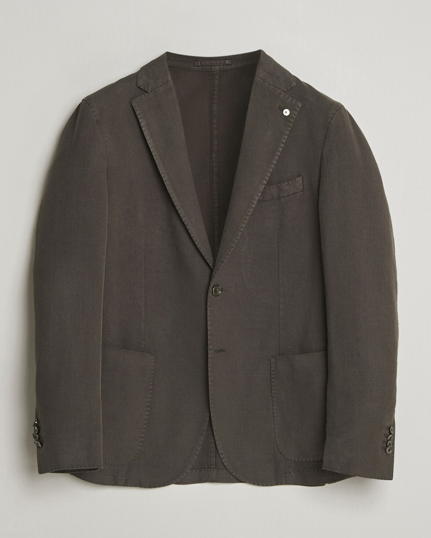 Men | Pre-owned Blazers | Pre-owned | L.B.M. 1911 Jack Regular Fit Structured Cotton Blazer Brown 50