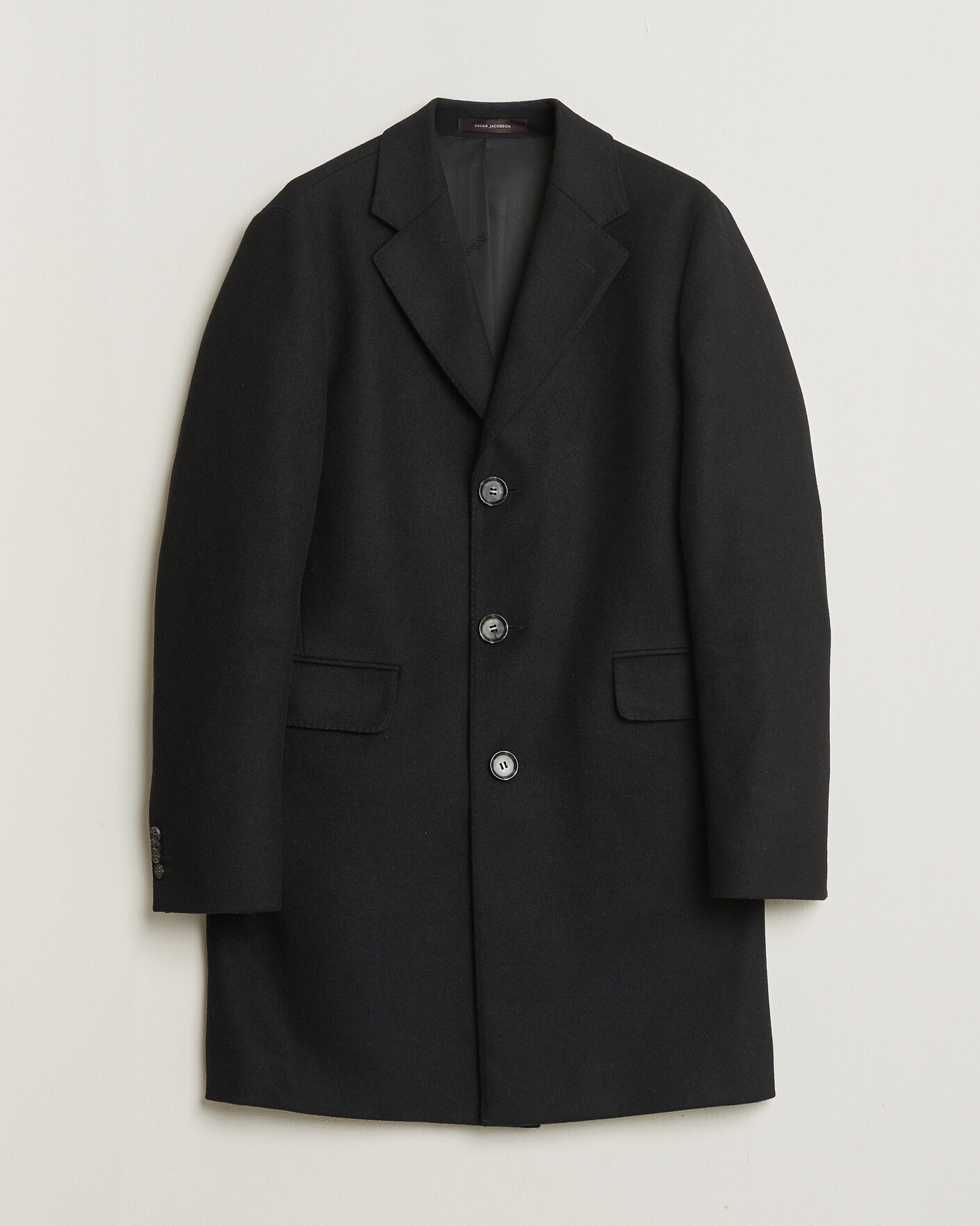 Men | Pre-owned Coats & Jackets | Pre-owned | Oscar Jacobson Sonny Wool Coat Black 48