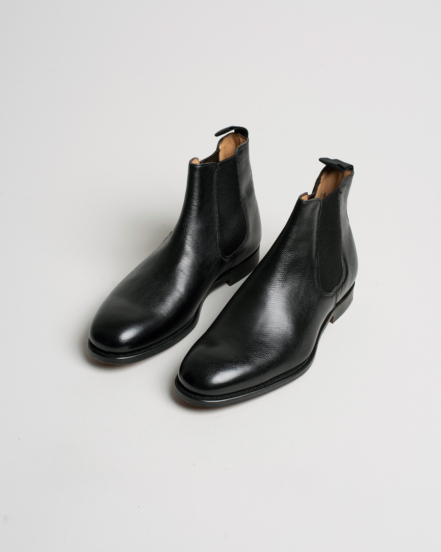 Herr | | Pre-owned | Alfred Sargent X J.Lindeberg Grained Leather Chelsea Boot Black UK8 - EU42