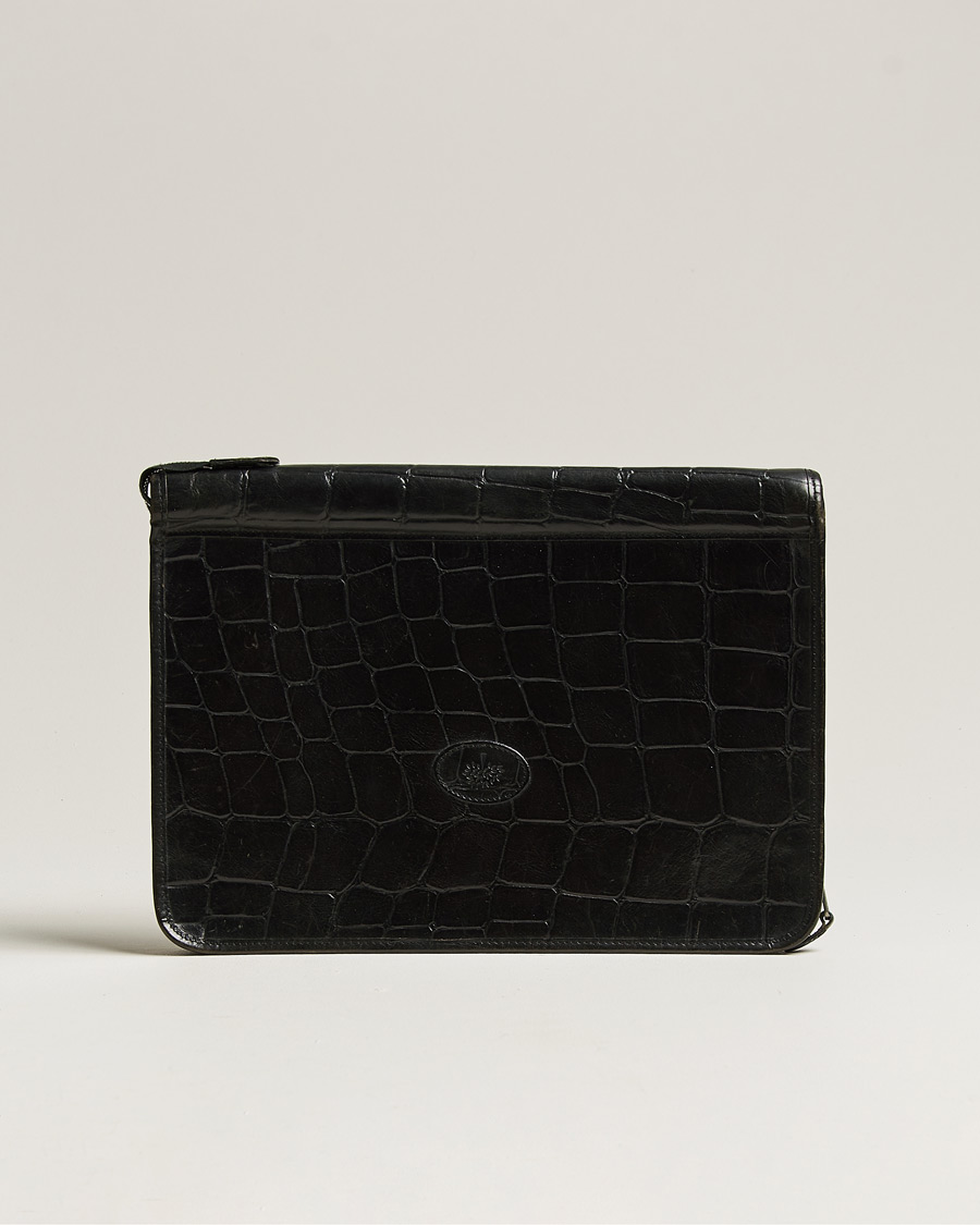 Men | Pre-owned Accessories | Pre-owned | Mulberry Vintage Document Bag Black Leather