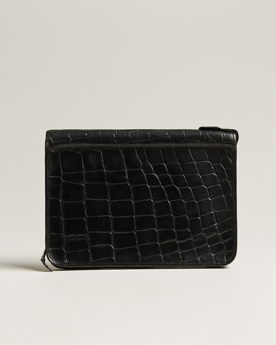 Men | Pre-owned Accessories | Pre-owned | Mulberry Vintage Document Bag Black Leather