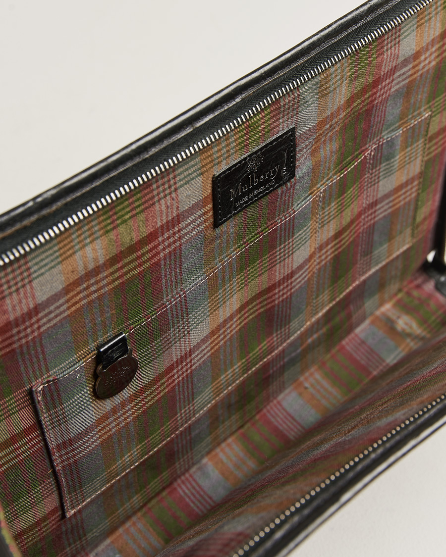 Men | Pre-owned Accessories | Pre-owned | Mulberry Vintage Document Bag Black Leather